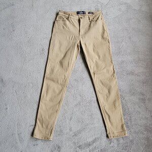 Hollister Womens High Rise  Super Skinny Khaki Jeans Sz  W27 X L28